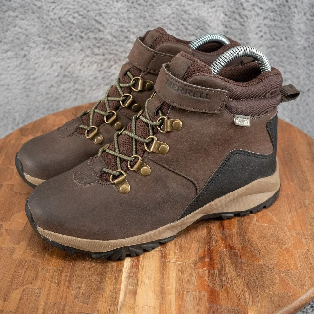 Merrell Boy's Winter Boots Alpine Casual Waterproof Hiking Size US 2 Brown Shoes